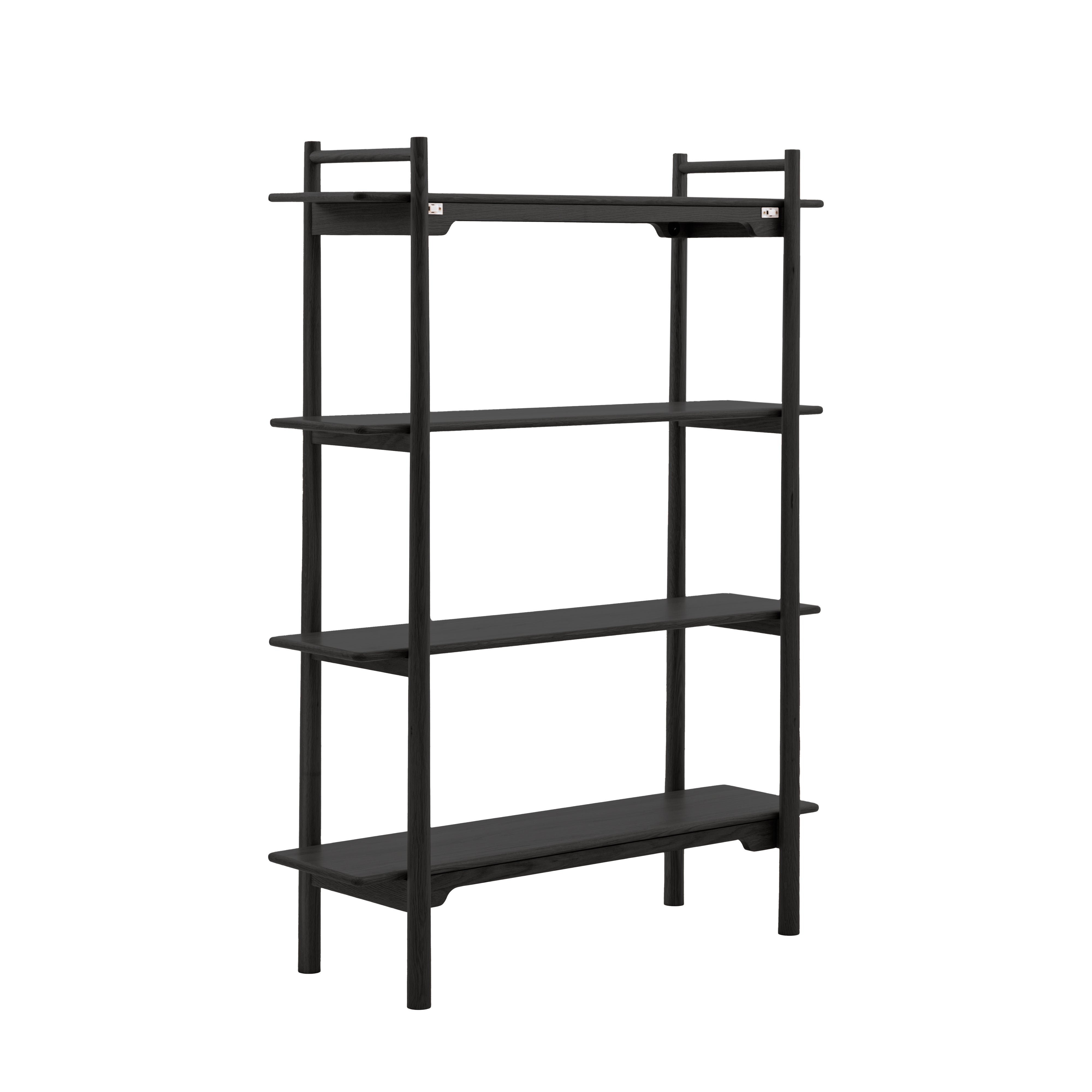 Montana Scandi Black Oak Wood Open Display Unit